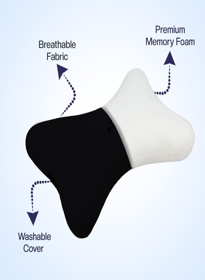 Billebon Car Neck Rest Pillow | Memory Foam Neck Pillow for Car, Car Seat Head Rest Cushion for Neck & Cervical Support - Relieves Neck Pain (Black) - Image 3